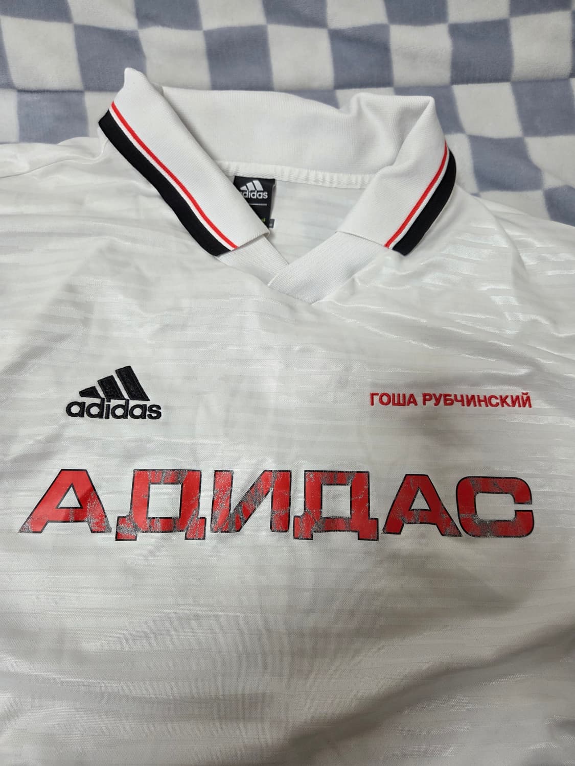 아디다스 GOSHA 고샤 루브친스키 콜라보 사커져지 카라티셔츠 화이트XL 상품이미지2