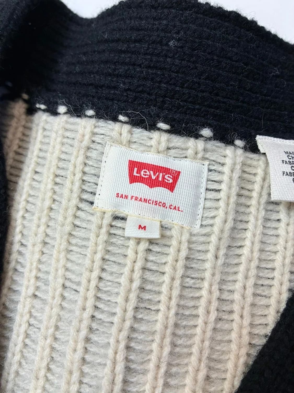 리바이스 00s 양모 코위찬 헤비 레터맨 니트 가디건 PN5308 상품이미지3