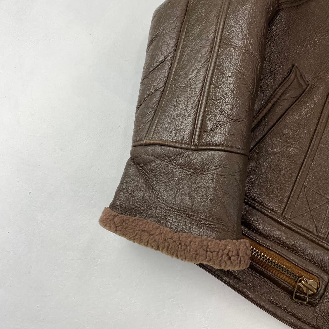 빈티지 양가죽 브라운 무스탕 자켓 (105) 상품이미지3