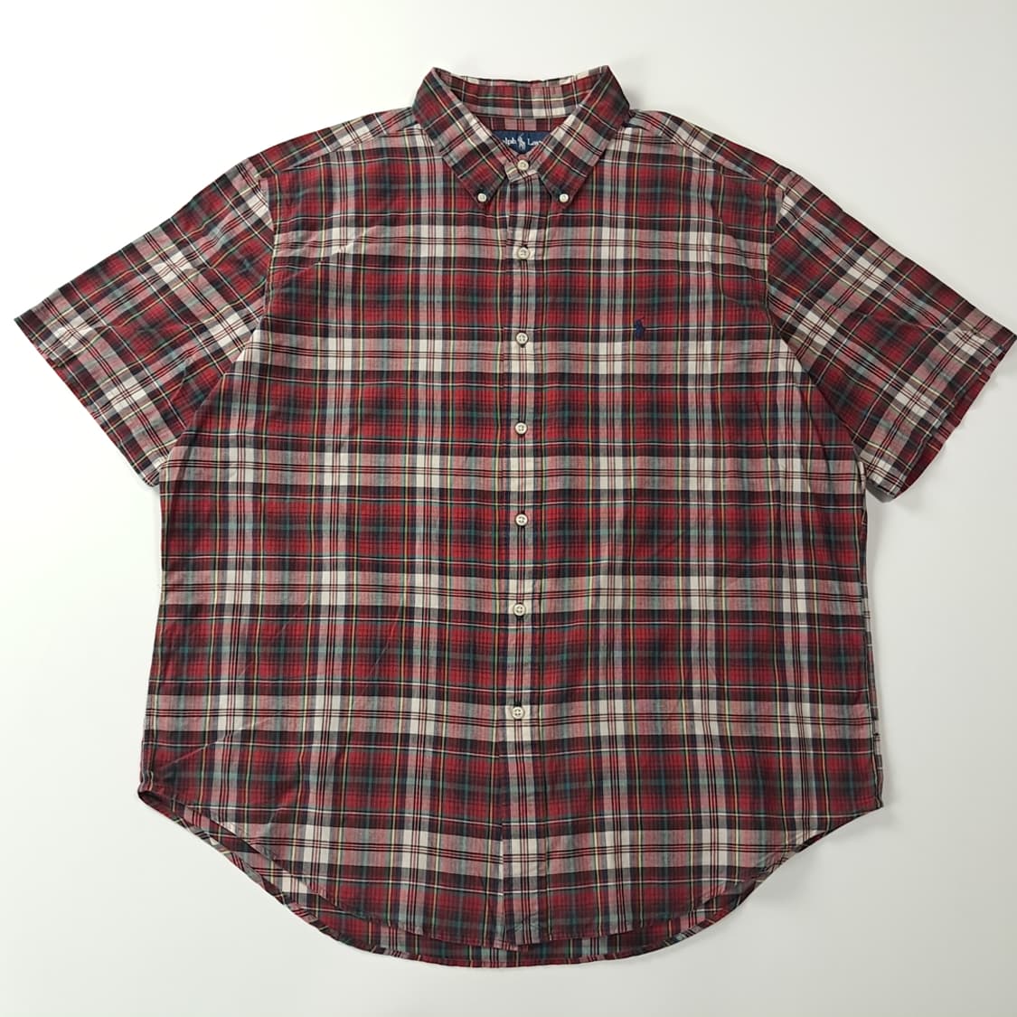 CJ189 2XL 폴로 인도판 클래식 마드라스체크 반팔 셔츠 남방 상품이미지1