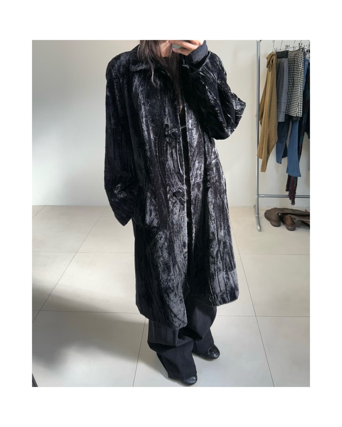 빈티지 벨벳 코트 상품이미지5