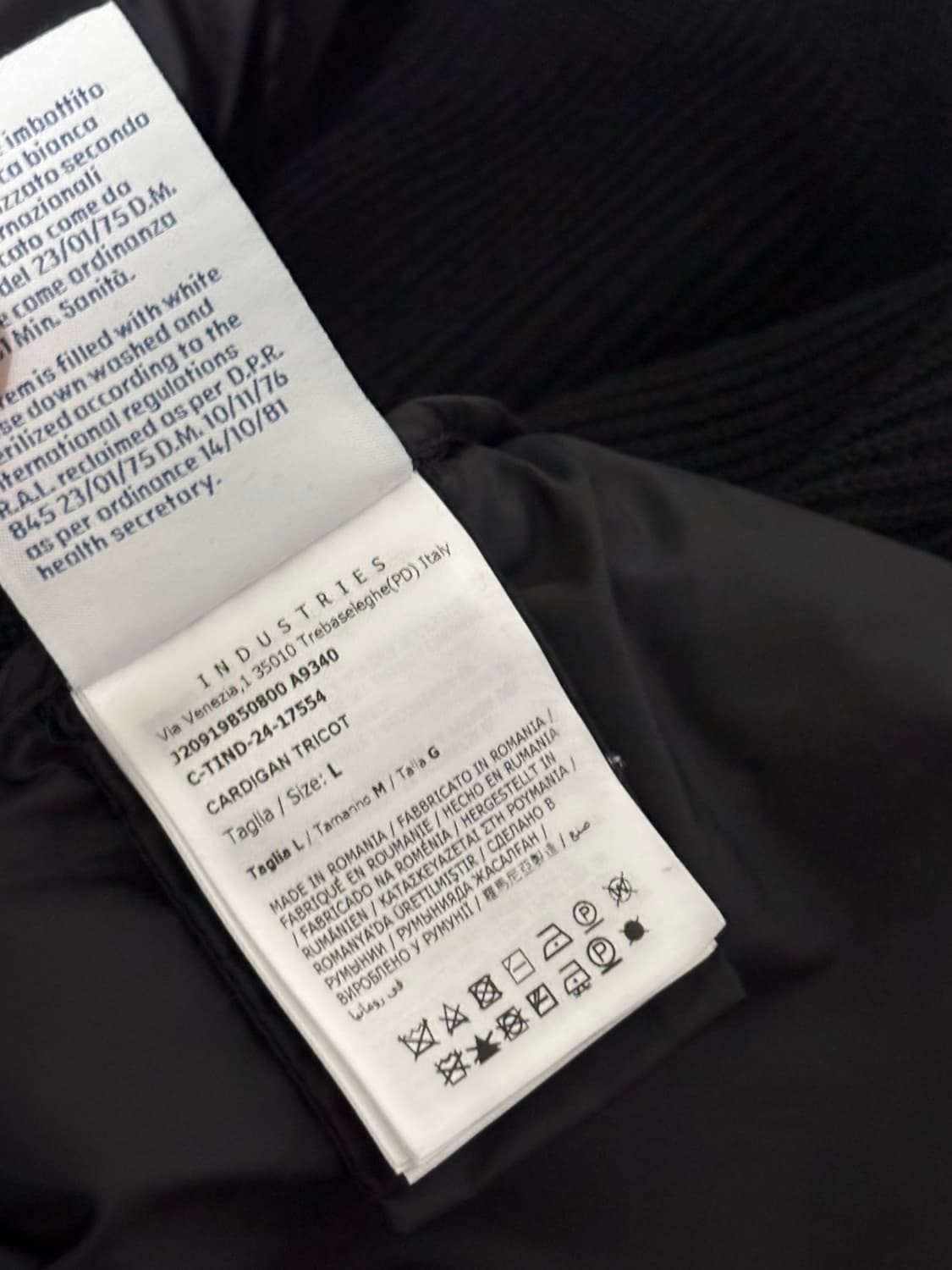 몽클레어 남성 니트 패딩 블랙 L 상품이미지4