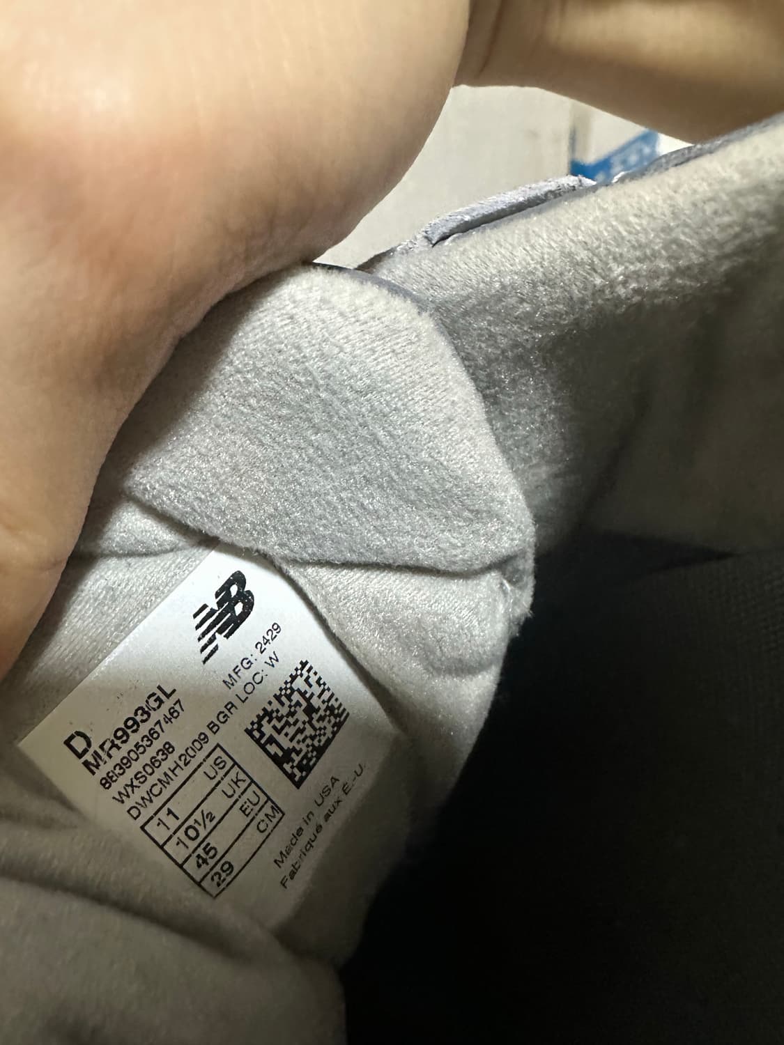 290D) 뉴발란스993 그레이 팝니다 상품이미지5