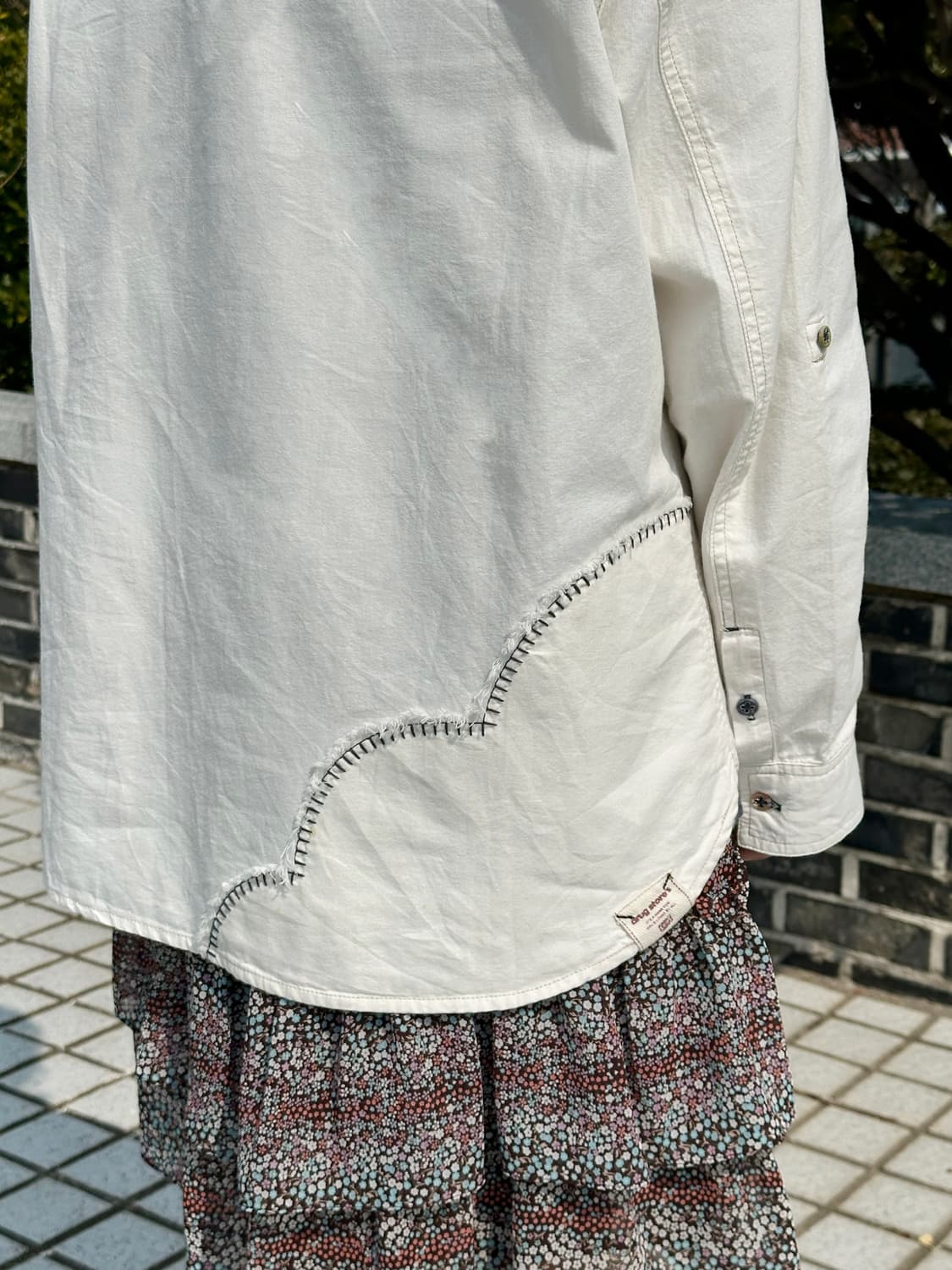 드럭스토어 패치워크 자수 셔츠 상품이미지7