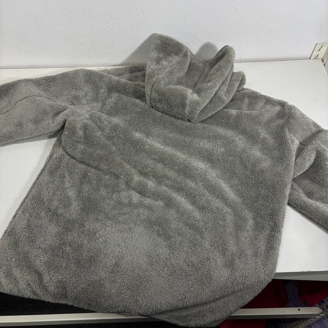 L 유니클로 딥그레이 웜후드 후디 후리스자켓 상품이미지3