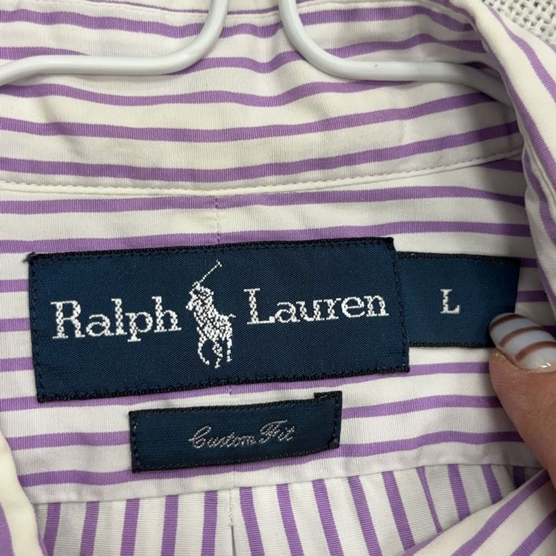 폴로 랄프로렌 커스텀핏 버튼다운 스트라이프 셔츠 L P00030 상품이미지3