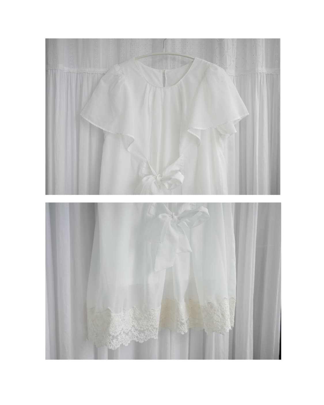 White ribbon blouse 상품이미지4