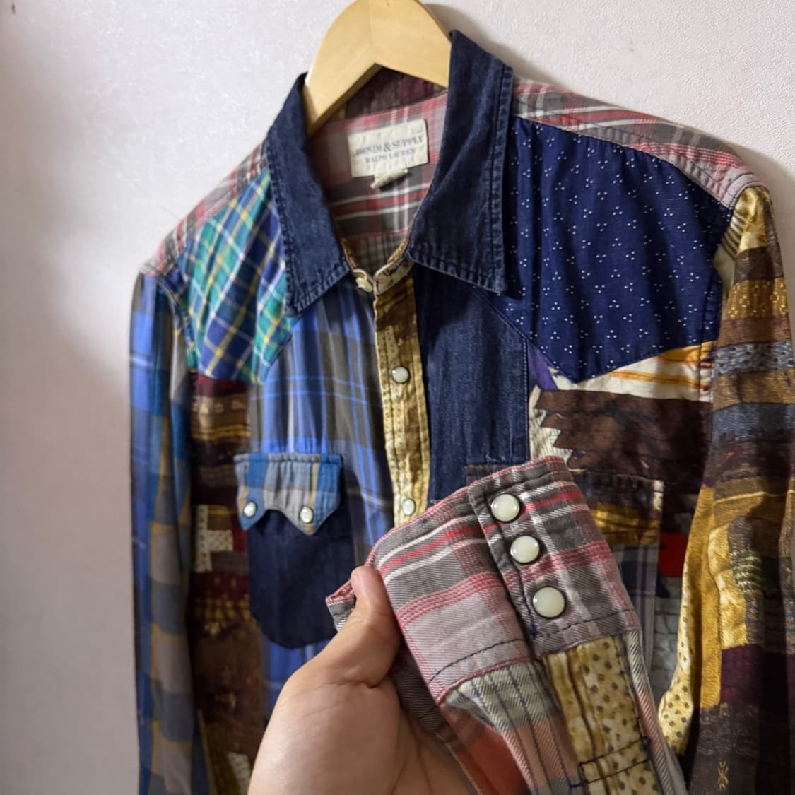 폴로 RRL 느낌 데님앤서플라이 웨스턴 투포켓 셔츠 XL (105정도) 상품이미지5