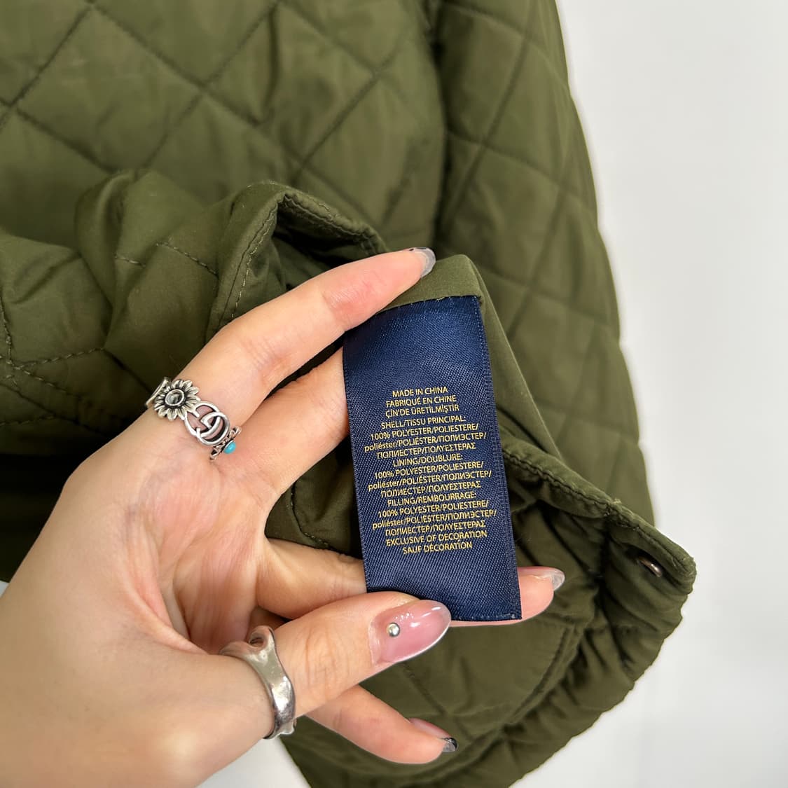 폴로 랄프로렌 키즈 퀄팅 자켓 S 8 카키색 상품이미지4