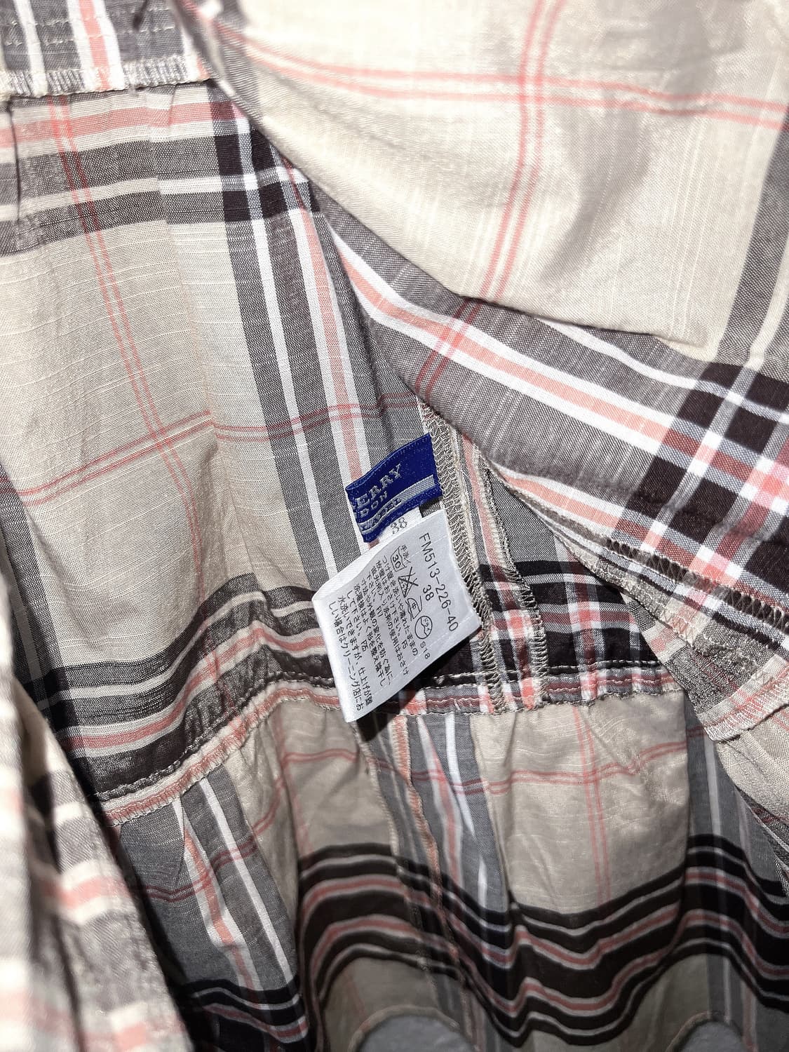 버버리 블루라벨 노바체크 나시 원피스 캉캉 롱스커트 라떼갸루 핀터 너드 상품이미지10