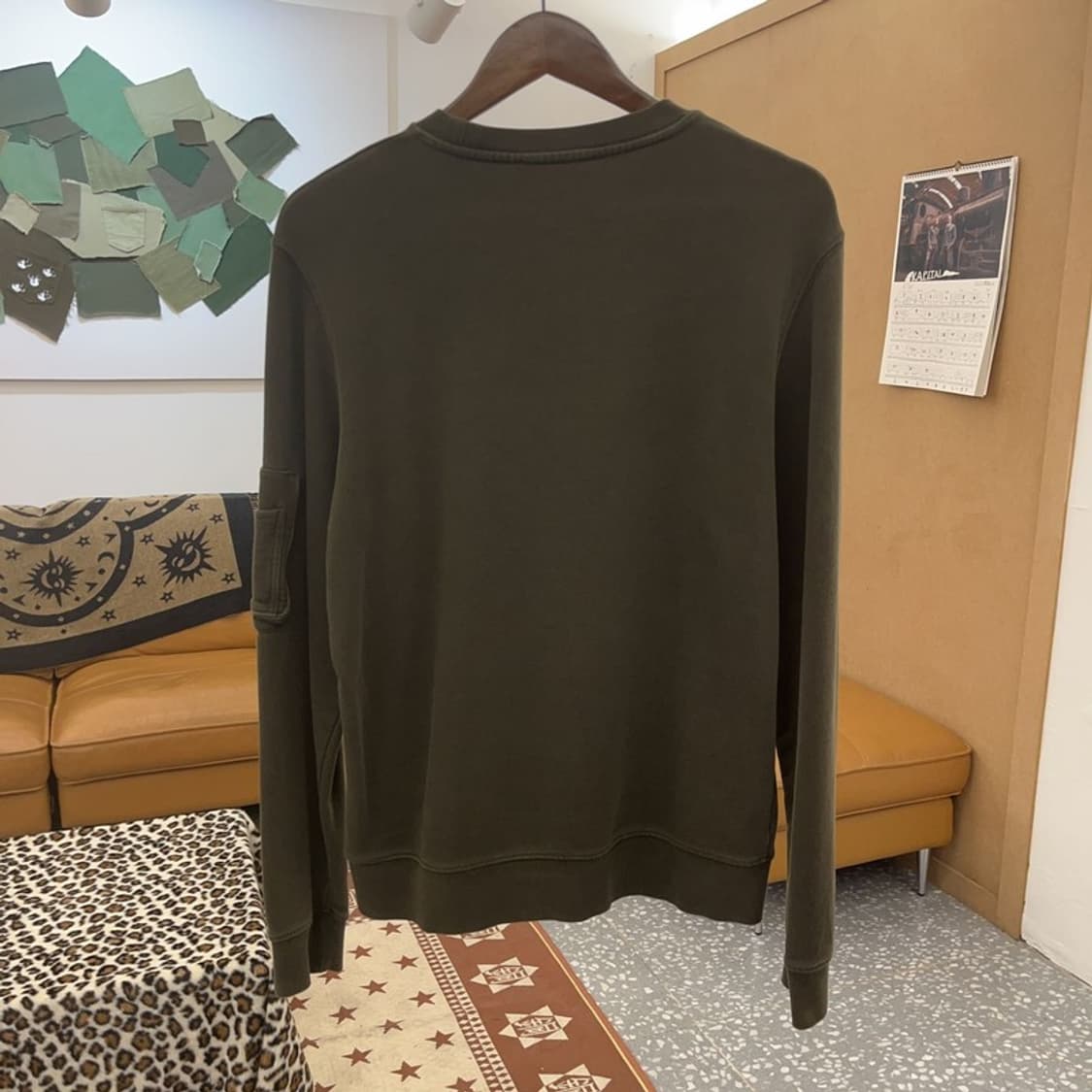 산드로 옴므 MA-1 빈티지 스트릿 말차카키 맨투맨 95 C09691 상품이미지4