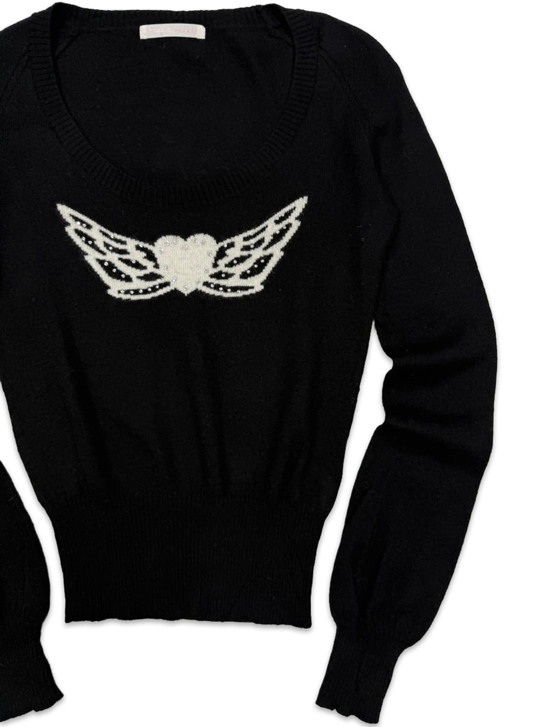 빈티지 블랙 앤젤 크롭 니트 상품이미지2