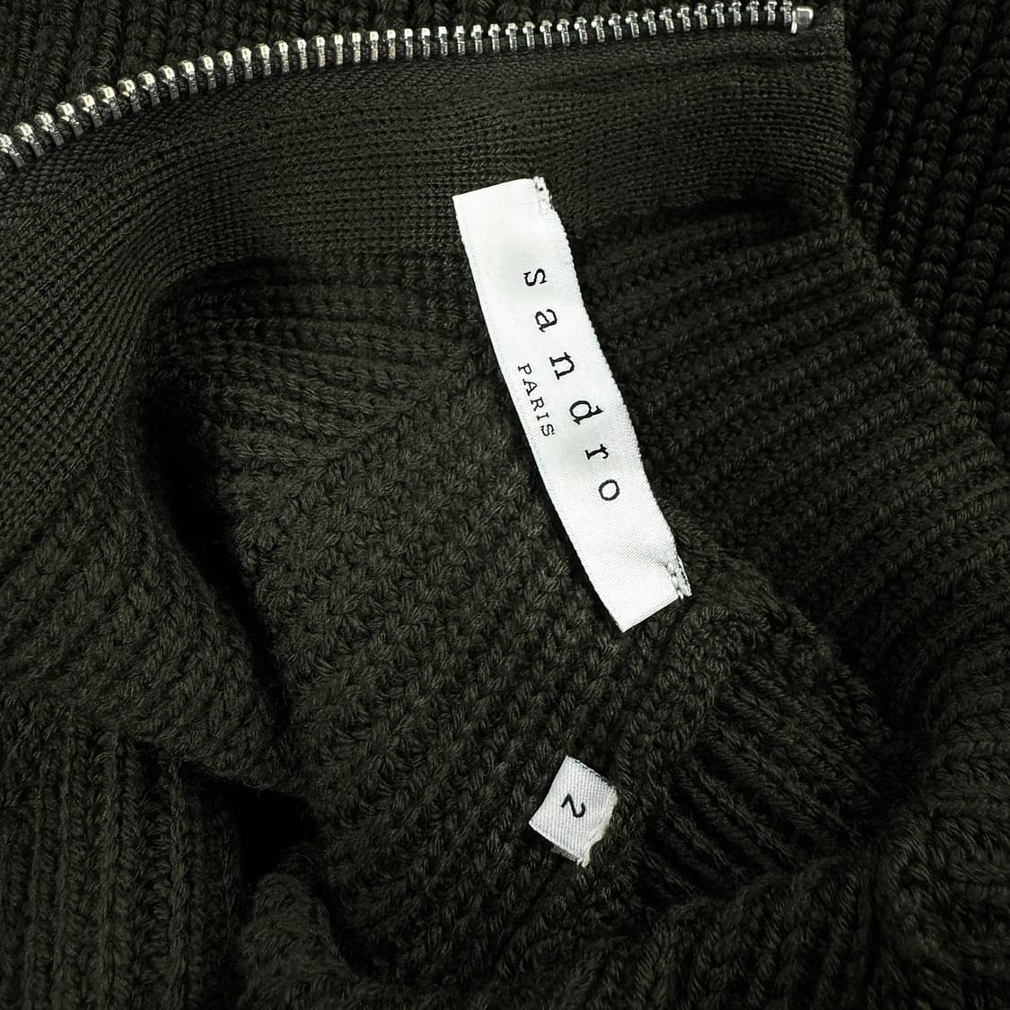 산드로 모크넥 리브드 니트 탑 상품이미지2