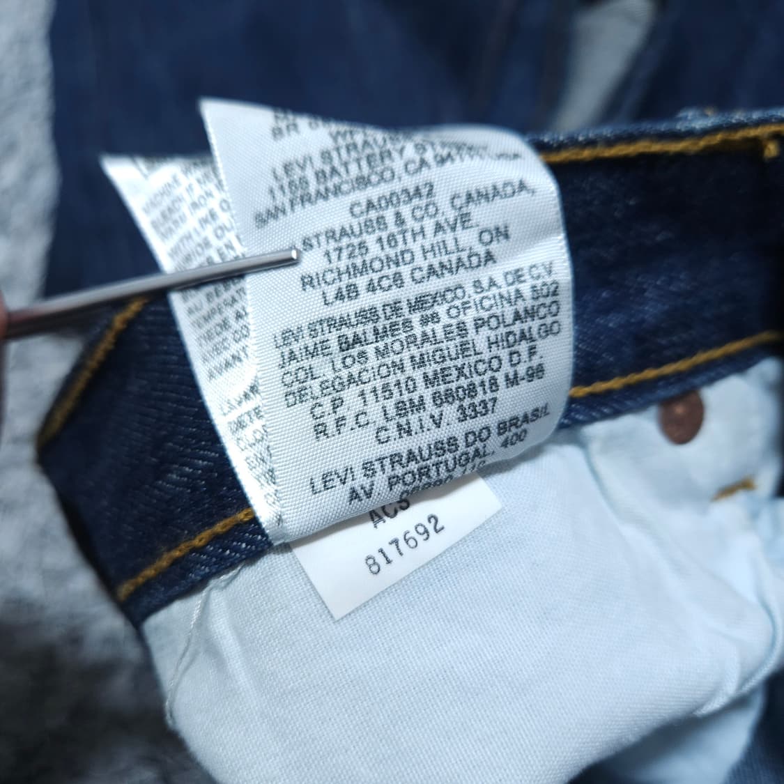 리바이스501) 30/30 남자 일자청바지 데님팬츠 / 왕눈이샵 상품이미지10