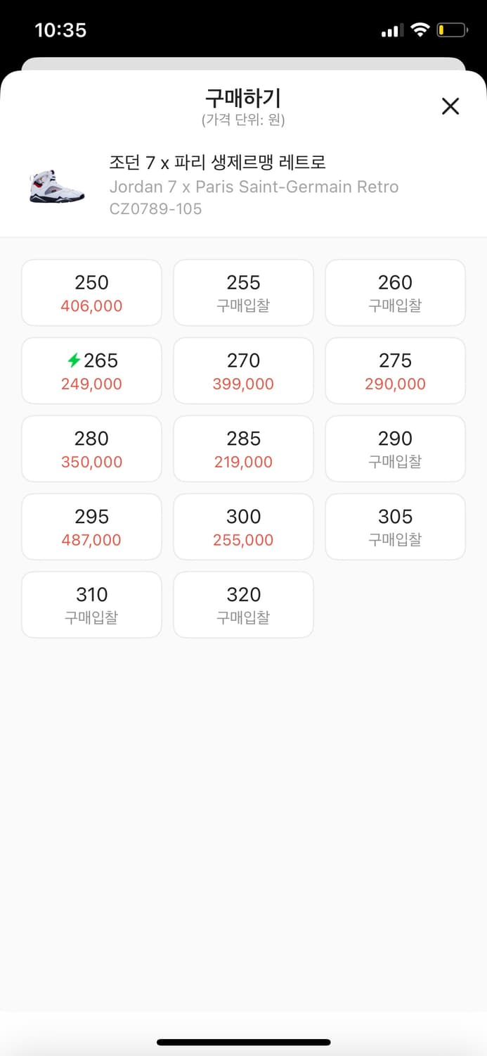 조던7 파리생제르망 콜라보 상품이미지9