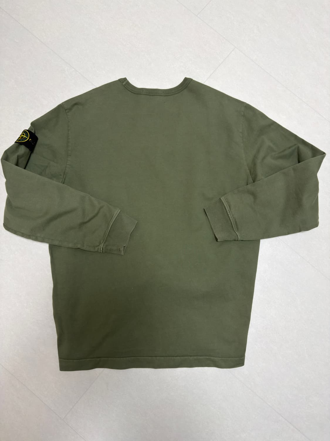 [백화점판,XXL] 스톤아일랜드 헤비코튼 롱슬리브 카키 상품이미지2