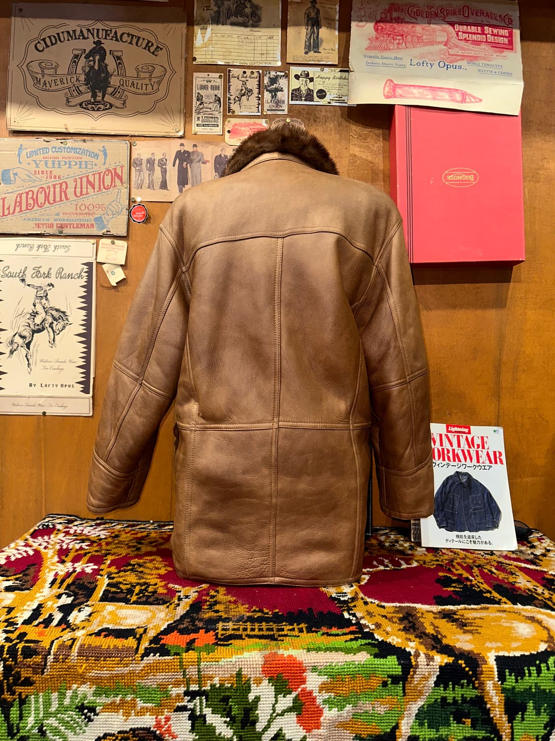 ( L-XL ) 남성무스탕 가죽무스탕 남자무스탕 레더무스탕 가죽자켓 상품이미지5