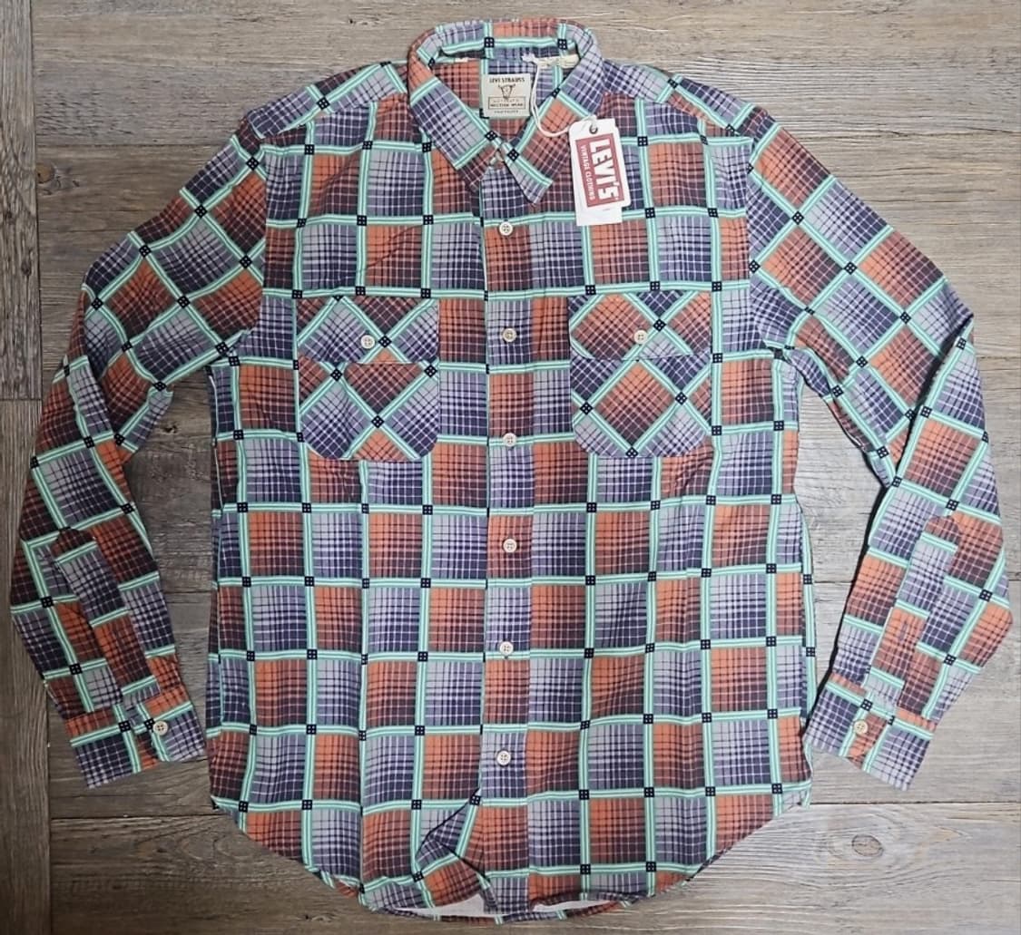 리바이스 LVC 1950'S 숏혼 셔츠 민트 그린 S 상품이미지1