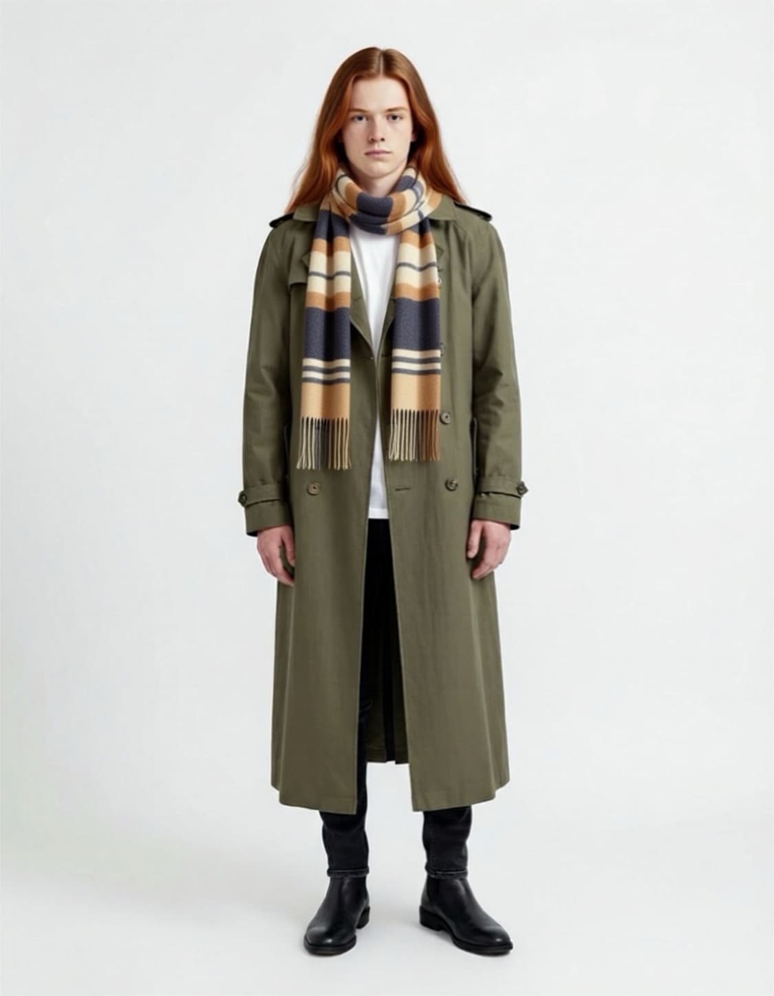 폴로 랄프로렌 카키 오버핏 트렌치코트 상품이미지1