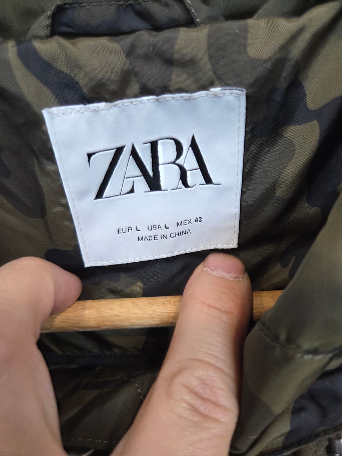 자라 경량 카모 바람막이 후드자켓 L 상품이미지3