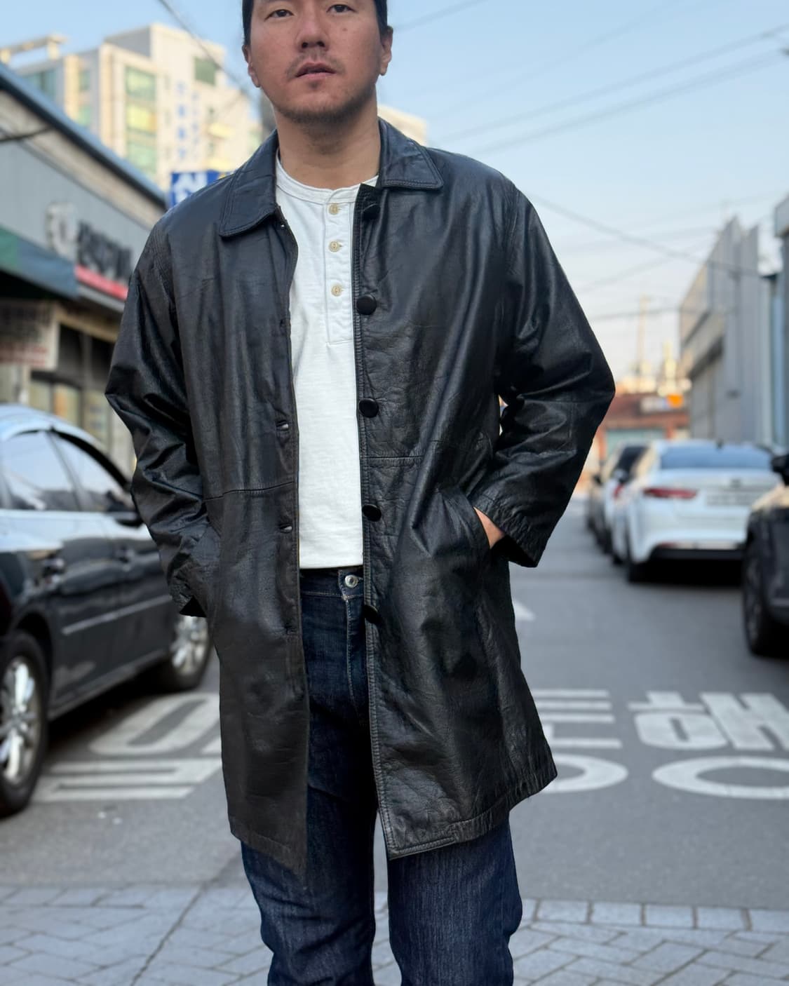 80-90‘s 하이퍼 드라이브 카우하이드 싱글 코트 9AR 상품이미지8