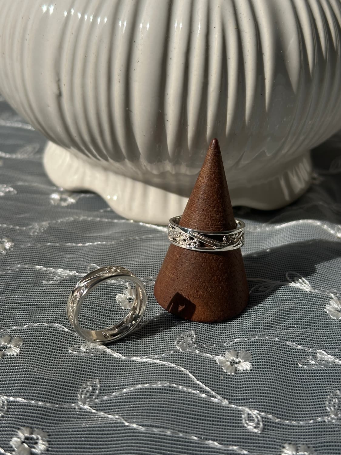 Floral Milgrain Band 925Silver Ring 상품이미지2