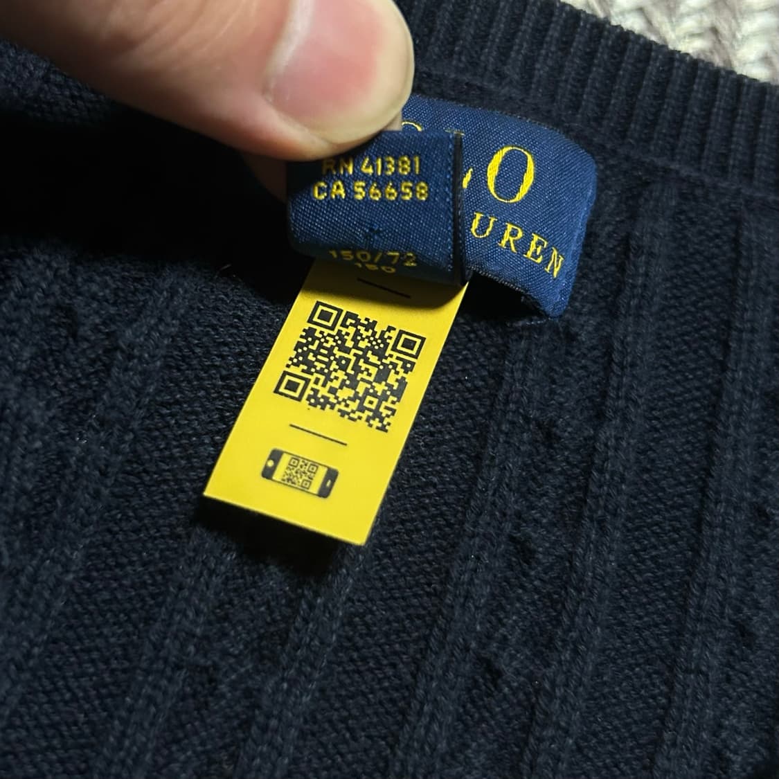 [S] Polo 폴로 랄프로렌 우먼즈 네이비 케이블 니트 가디건 상품이미지6