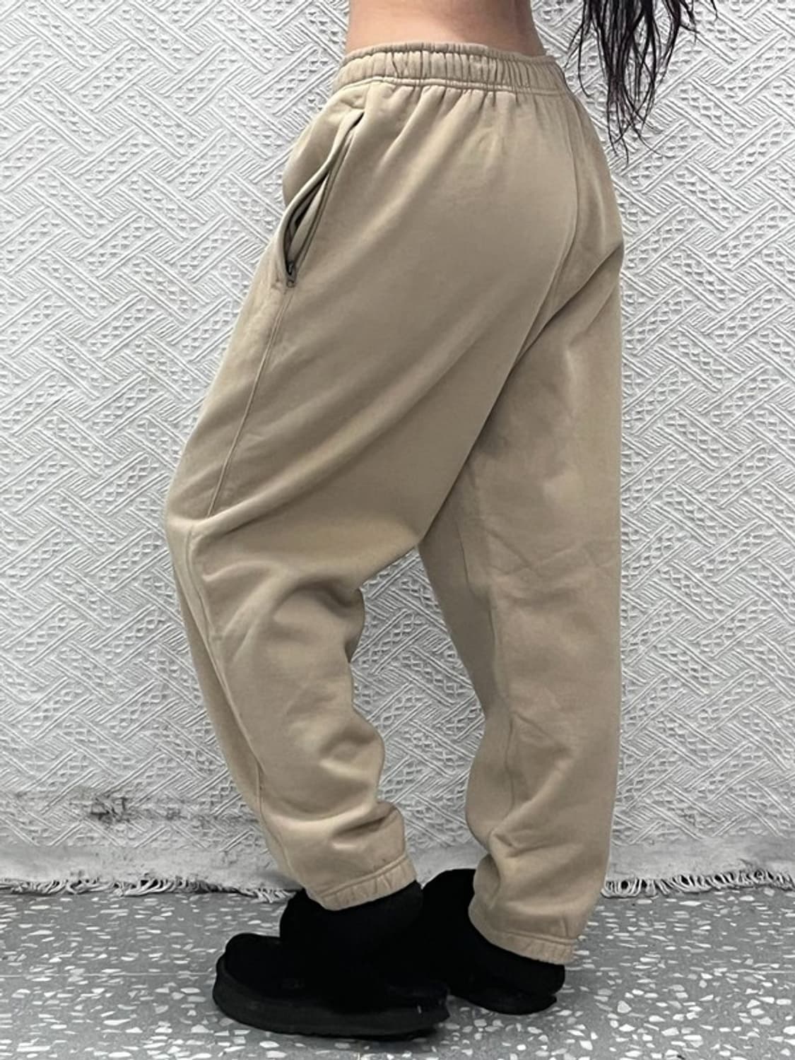 나이키 빈티지 레트로 캐주얼 오트밀 밴딩 스웻팬츠 M C10727 상품이미지2