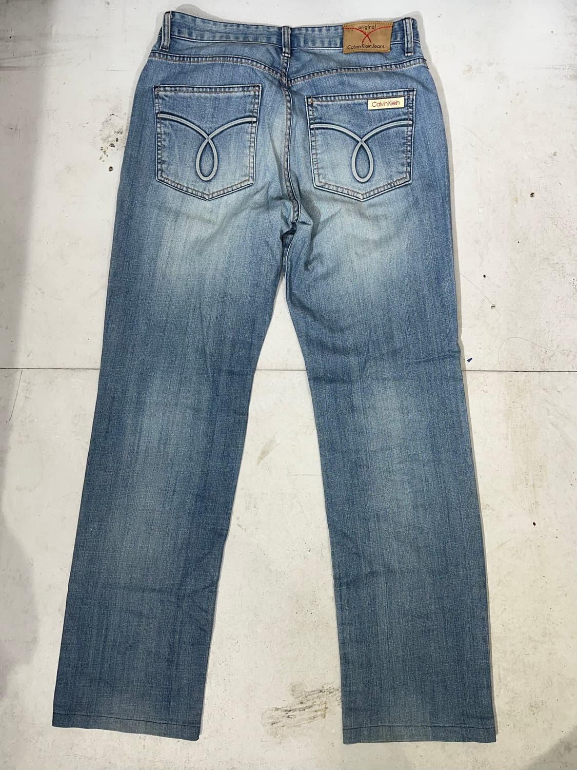 CK 캘빈 클라인 와이드 연청 데님 팬츠 청바지  상품이미지5