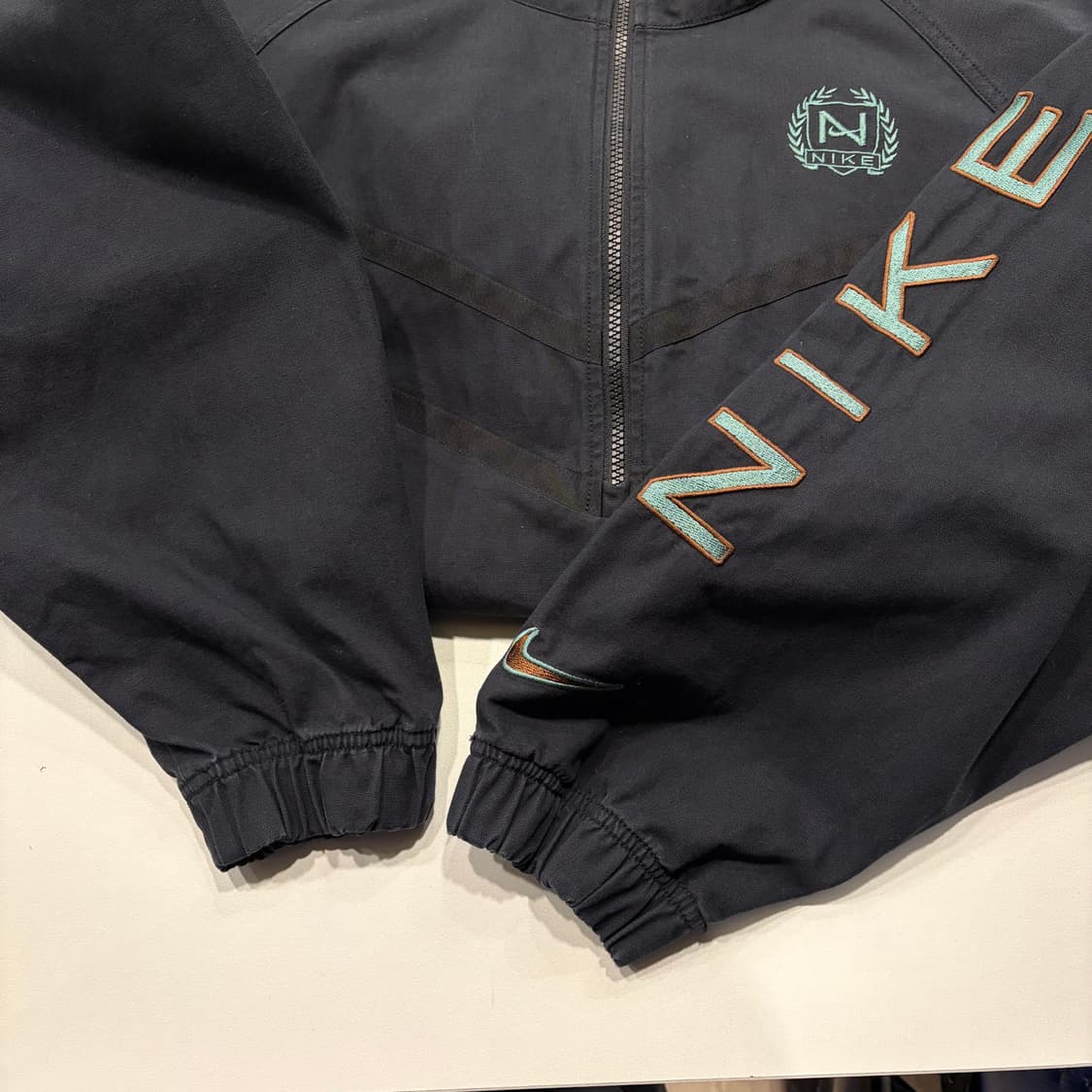 [2XL] 나이키 캔버스 빅로고 블랙 하프집업 자켓 C747 상품이미지5