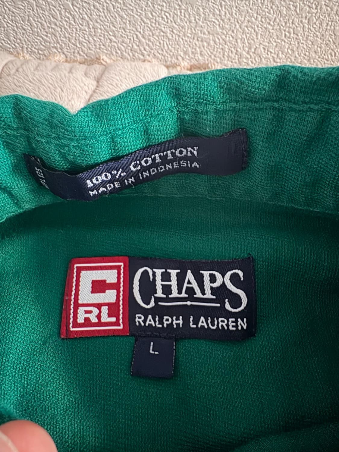 [최상급] 챕스 랄프로렌 빈티지 코튼 셔츠 (진한 그린색 / 남녀공용) 상품이미지3