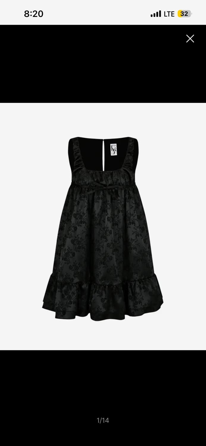 카시코 ribbon balloon dress black 상품이미지3