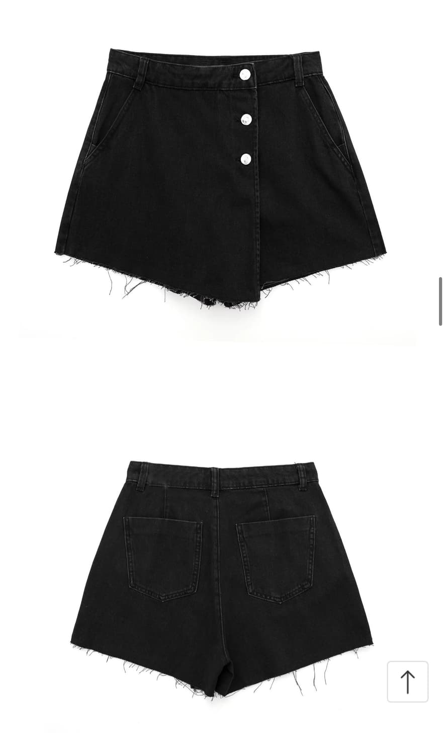Zara 벨티드 더블데님 치마바지 상품이미지4