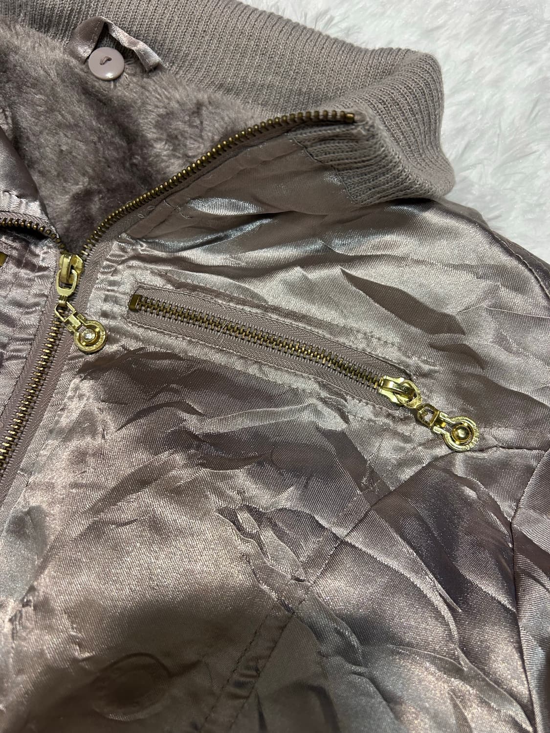 rosy y2k mood glitter bomber zip-up 상품이미지2