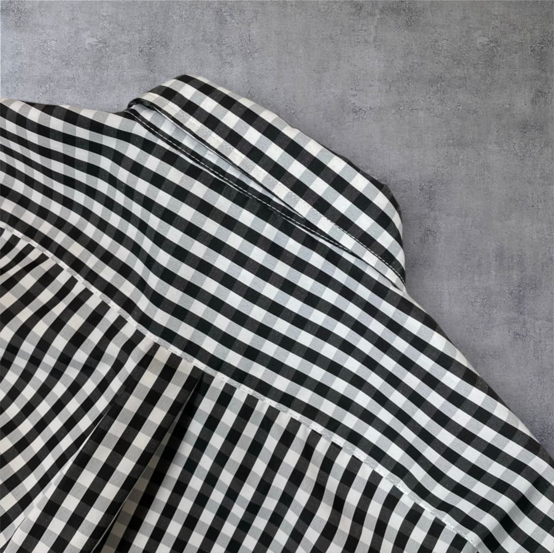 꼼데가르송 블랙 체크 하트 패치 포켓 셔츠 L 상품이미지8