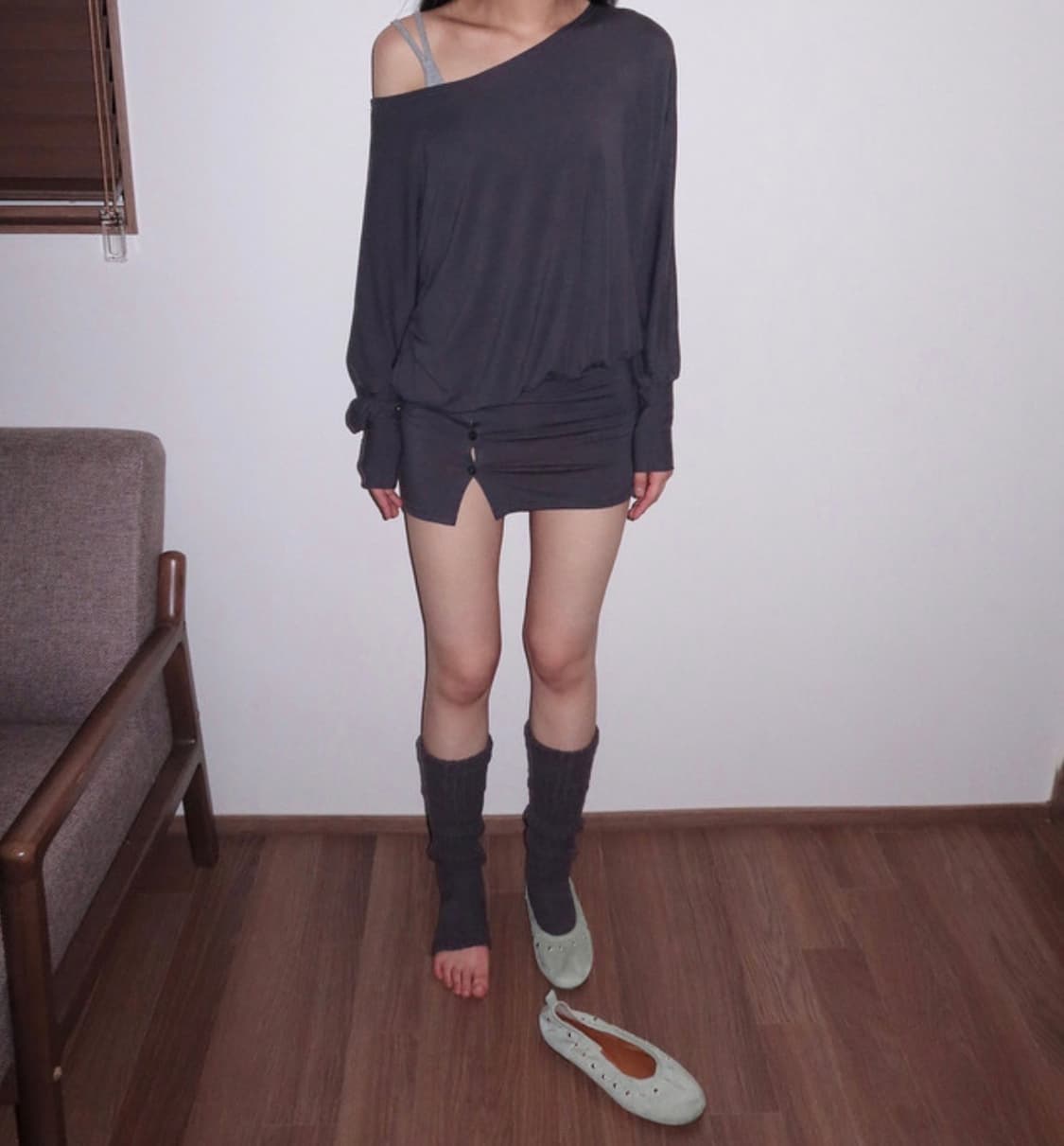 낫띵인커먼 에일린 버튼 원피스탑 상품이미지3