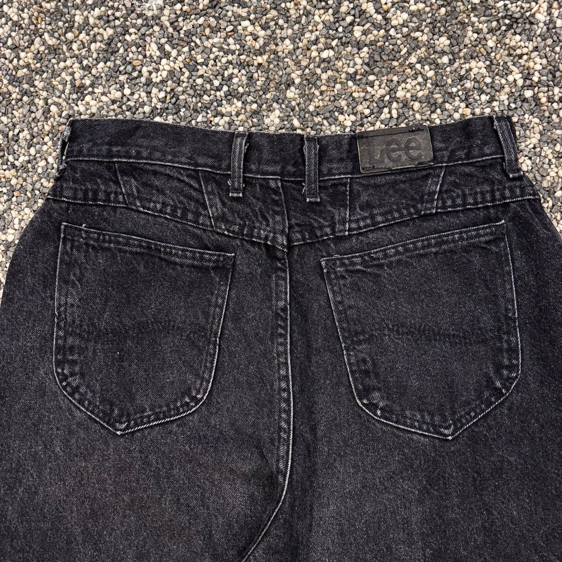 90s Lee 우먼스 하이웨이스트 테이퍼드 블랙진 made in USA  상품이미지6