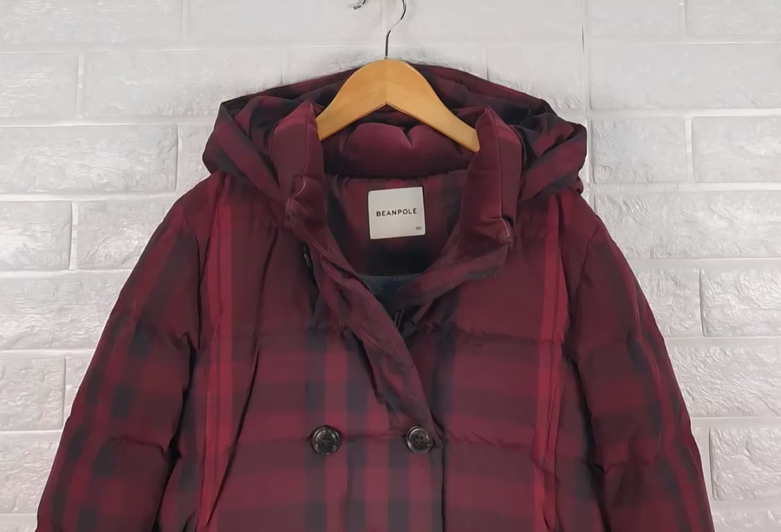 [155]빈폴키즈 빅체크 구스다운 패딩 상품이미지3