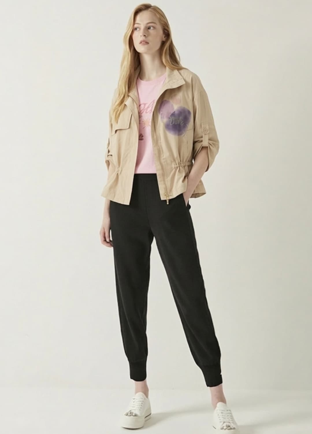 (새상품)샤틴 롤업 점퍼 프리사이즈 상품이미지1