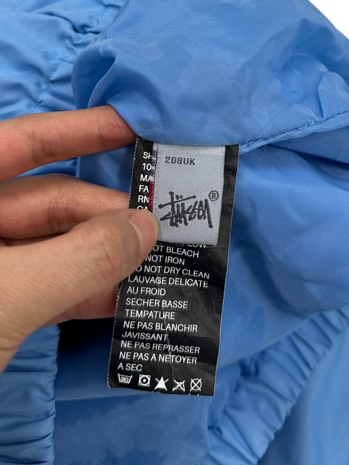 Stussy  스투시 기어 나일론 아노락 스카이블루 (XL~2XL) 상품이미지9