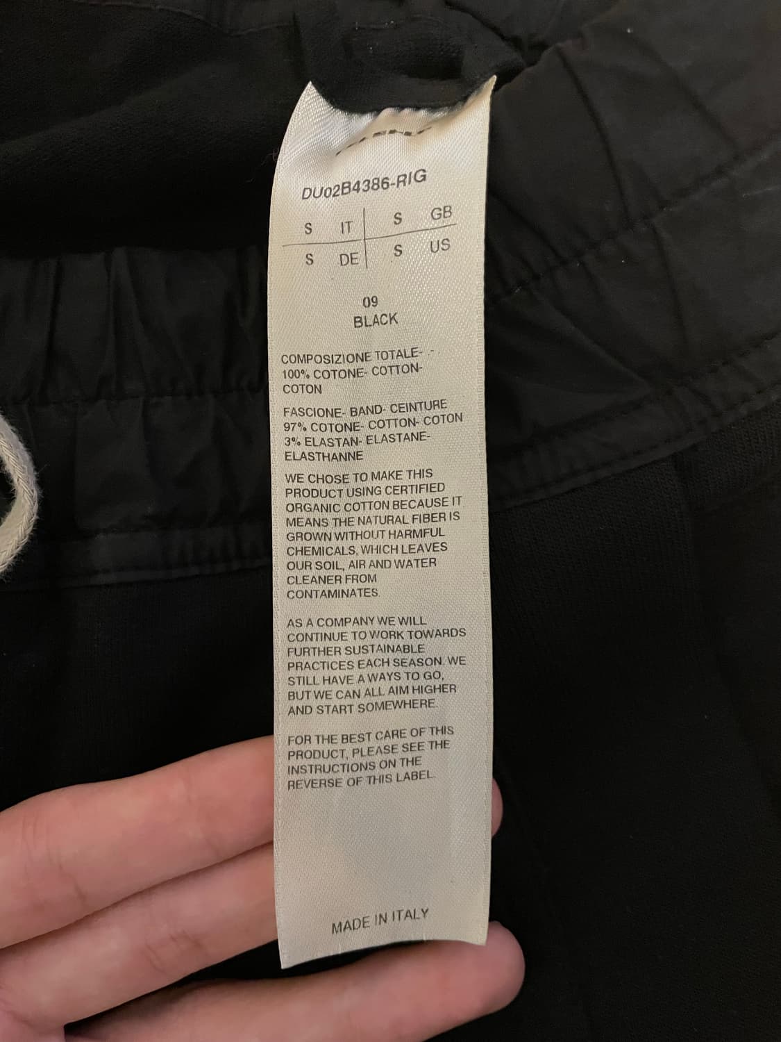 릭오웬스 DU02B4386 RIG 09 S 사이즈 상품이미지4