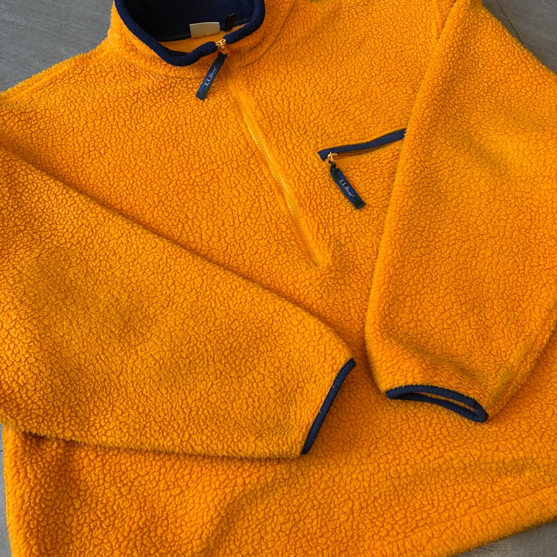 90s  L.L.bean 90년대 생산 엘엘빈 오렌지 플리스 자켓  상품이미지9