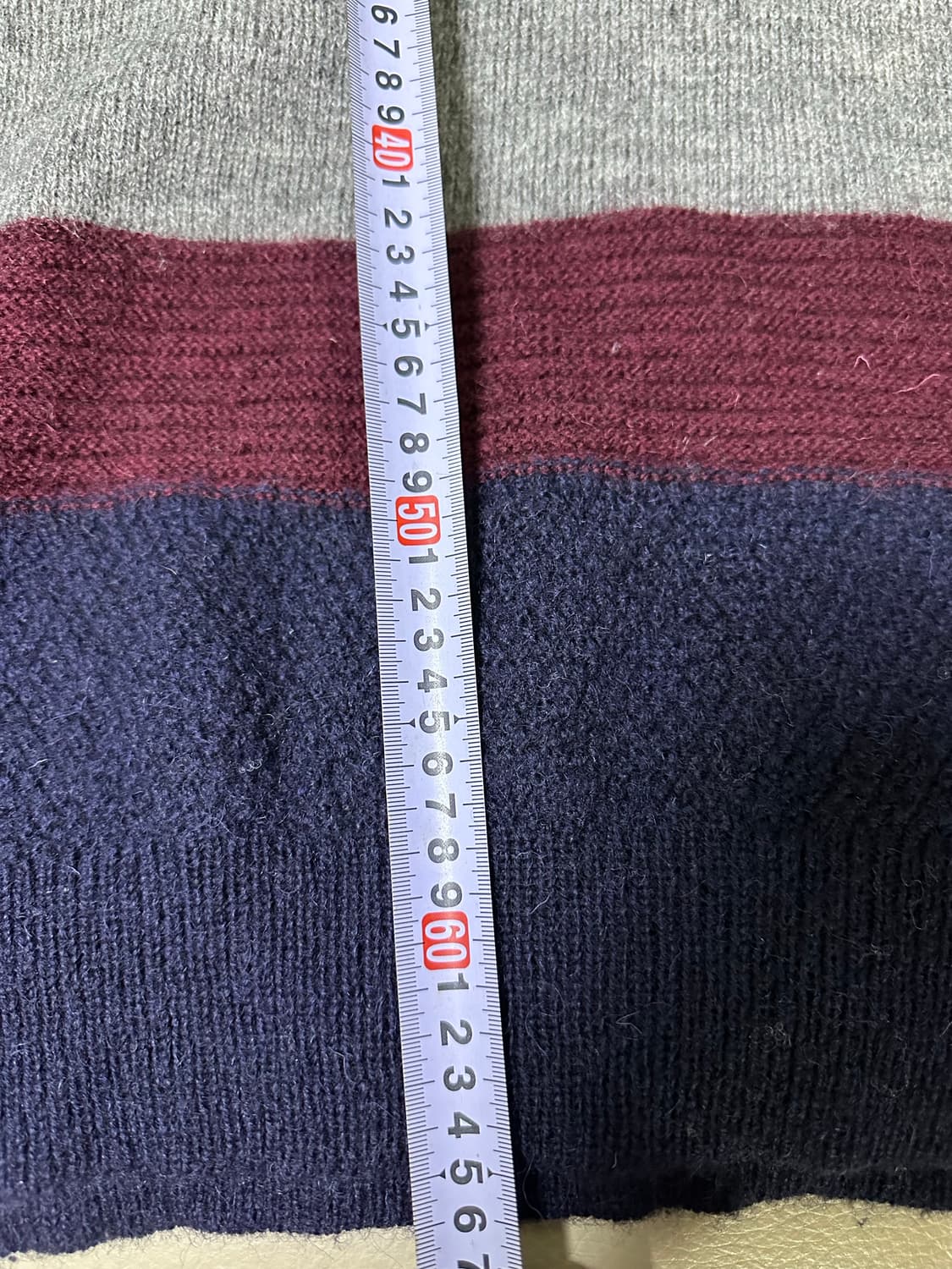 프레드페리 그레이 컬러 블록 니트 상품이미지7