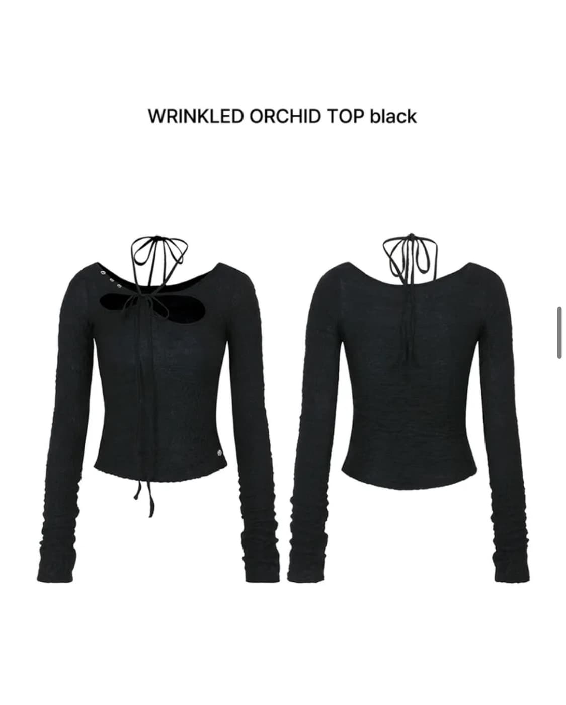 WRINKLED ORCHID TOP black 상품이미지2