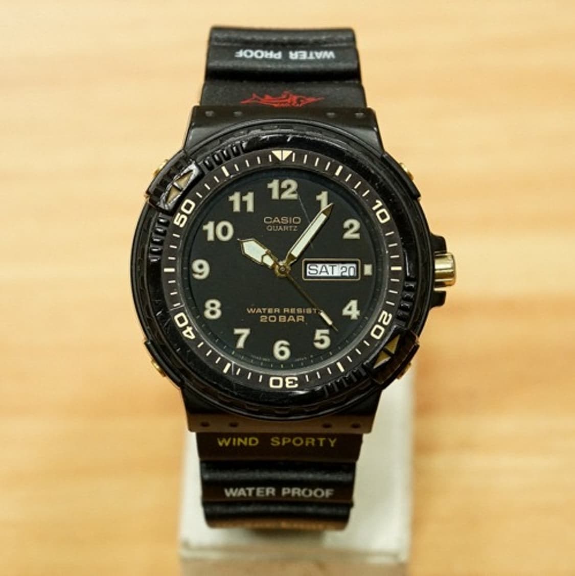 80s 카시오 mrd-201w "카시오 튜나" 200m 쿼츠 시계 상품이미지1