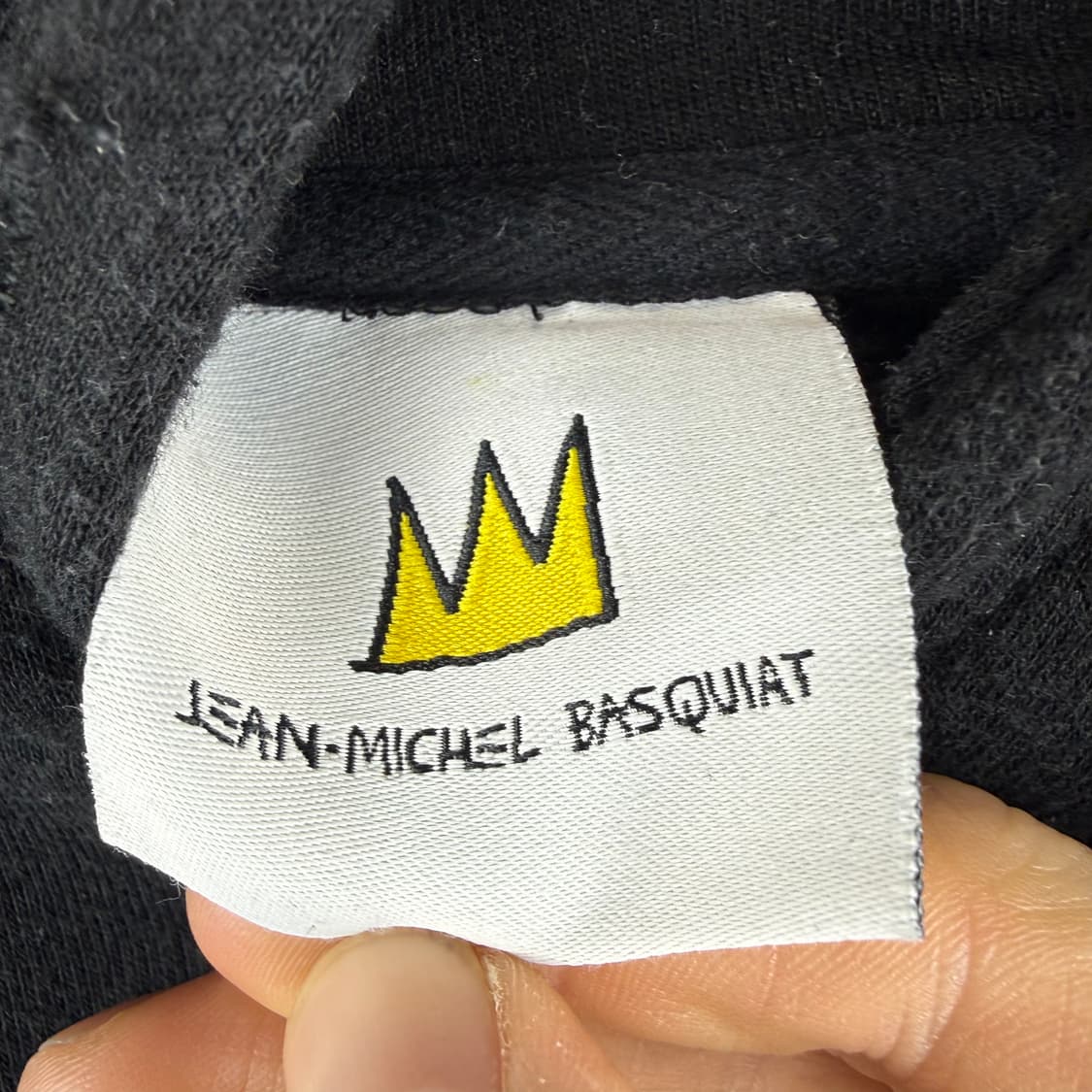 95) 장미쉘바스키아 로고 후드 티 블랙 상품이미지3