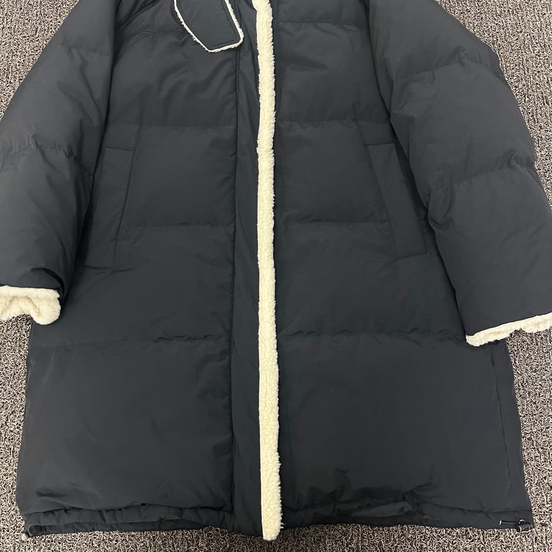 스튜디오톰보이 덕다운 여성 뽀글이 롱패딩 블랙 F 상품이미지4