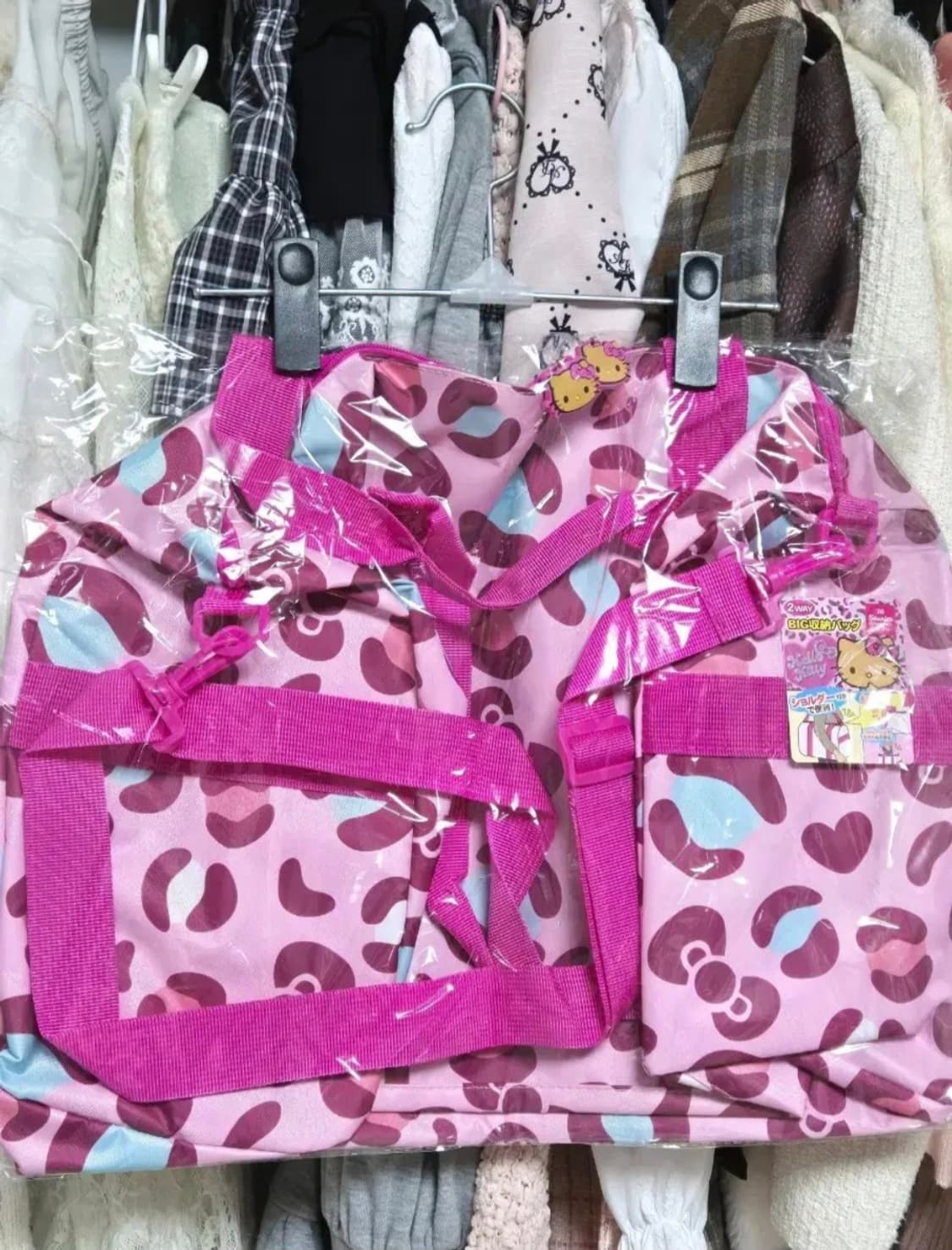 헬로키티 태닝키티 핑크 레오파드 여행 가방 갸루키티 오네갸루 상품이미지2