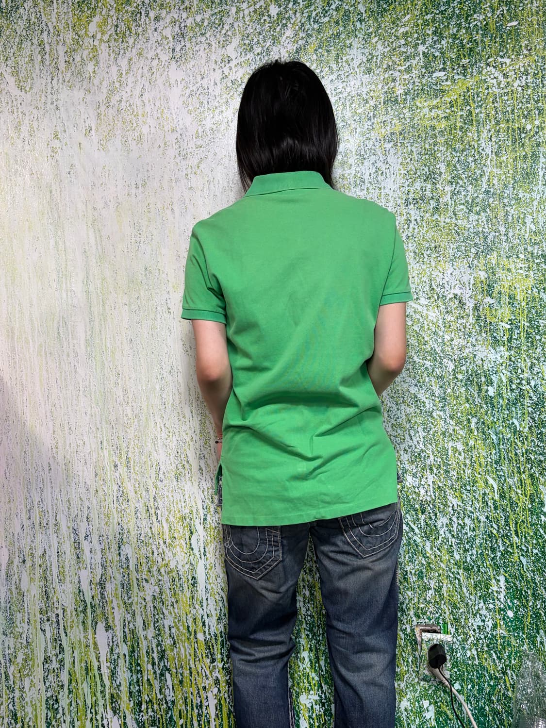 폴로 빅포니 치프키프 그린 카라 반팔 티셔츠 S 상품이미지5