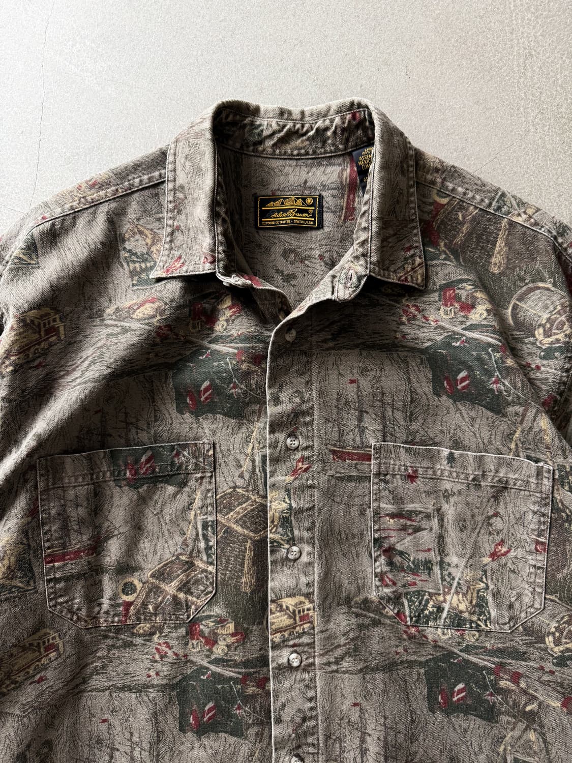 90s Eddie Bauer Scenic Artwork Shirt 상품이미지3